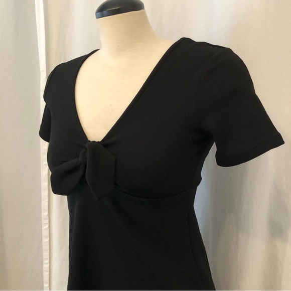 Twik tie front black mini dress. Size S. - Picture 4 of 11